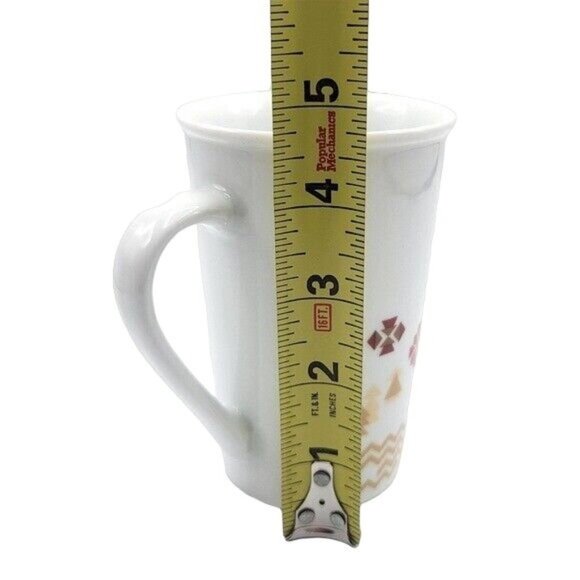 Starbucks Snowflakes Holiday Mug White 12oz 4.75" Red Houses Trees Christmas - Picture 10 of 10